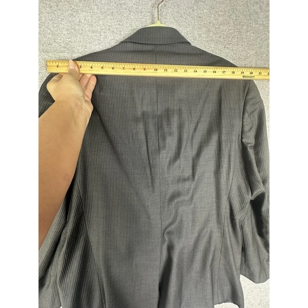 Ralph Ralph‎ Lauren Suit Jacket Mens 46R Gray Pinstripe 100% Wool Dillards 2B